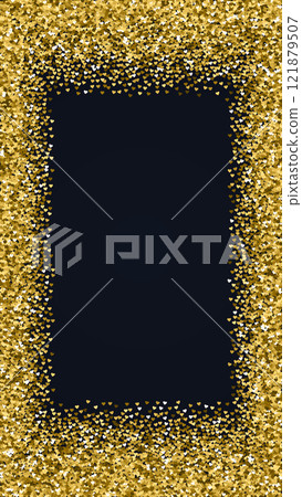 Heart confetti valentine overlay. Gold hearts scattered on black background. Joyfull heart confetti vector illustration Heart confetti valentine overlay. Gold hearts scattered on black background. Joyfull heart confetti vector illustration 121879507