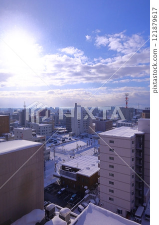 [北海道]旭川市景雪景 121879617