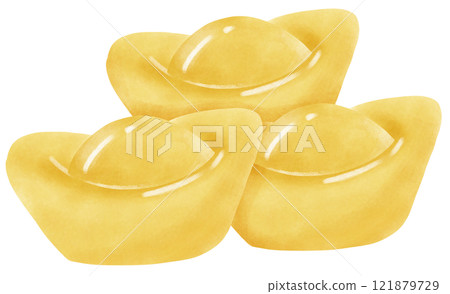 Chinese gold coins are a symbol of wealth, good luck and welcoming the Chinese New Year. 121879729