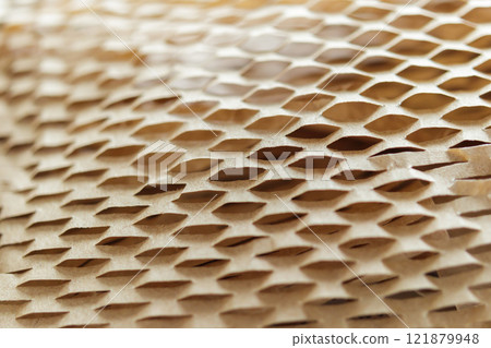 Eco friendly brown paper honeycomb wrap for product packaging parcel carton box 121879948