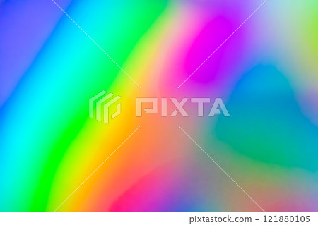 Abstract blur holographic rainbow foil iridescent background Abstract blur holographic rainbow foil iridescent background 121880105