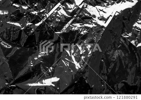 Black transparent plastic film wrap overlay texture background Black transparent plastic film wrap overlay texture background 121880291