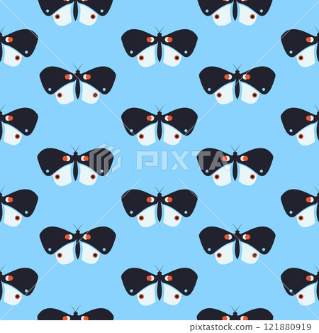 Butterfly seamless pattern. Modern patterned design for wrapping paper, print, cover, wallpaper. Butterfly seamless pattern. Modern patterned design for wrapping paper, print, cover, wallpaper. 121880919