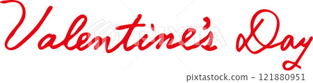 Valentine's Day lettering cursive English valentine's day 121880951