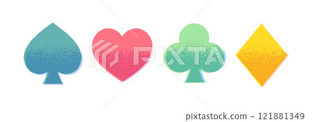 Rough textured playing card symbol 121881349