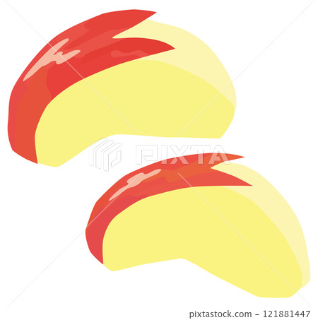Apple rabbit decorative cut vector material Apple rabbit decorative cut vector material 121881447