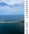 View of Umi-no-Nakamichi from the plane 121881619