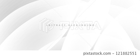 White modern abstract background with curves and circular shapes. White modern abstract background with curves and circular shapes. 121882551