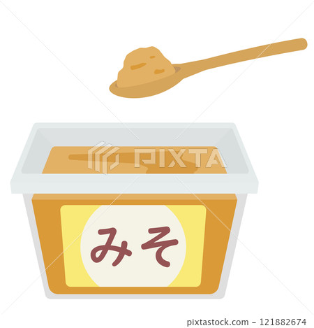 Illustration of miso seasoning 121882674