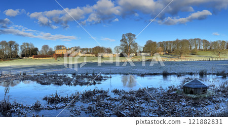The grounds of Langton Old Hall in the North Yorkshire - England 121882831