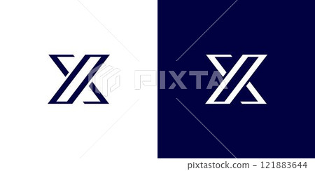 Modern Abstract Letter X Logo Design with Minimalist Style 121883644