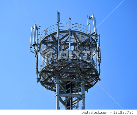 Communication image (radio tower: base station) Communication image (radio tower: base station) 121883755