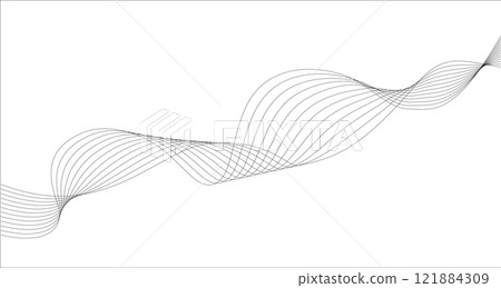 Futuristic concept of smooth wave blend lines technology. Vector abstract illustration for digital art, web design, advertising. 121884309