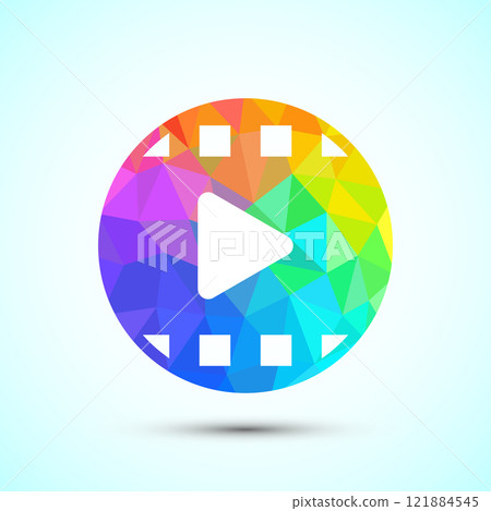 Video icon design illustration. camera icon, video camera symbol, movie sign low poly style Video icon design illustration. camera icon, video camera symbol, movie sign low poly style 121884545
