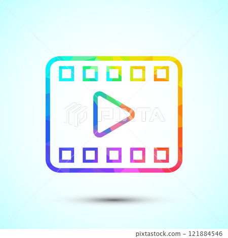 Video icon design illustration. camera icon, video camera symbol, movie sign low poly style Video icon design illustration. camera icon, video camera symbol, movie sign low poly style 121884546