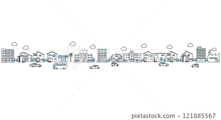 簡單的城市景觀圖 簡單的城市景觀圖 121885567