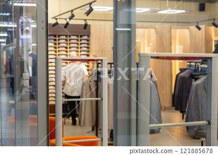 Scanner entrance gate for prevent theft in clothing store 121885678