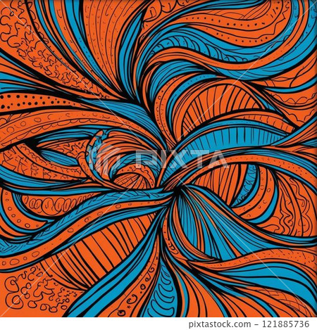 set of abstract flower backgrounds 121885736
