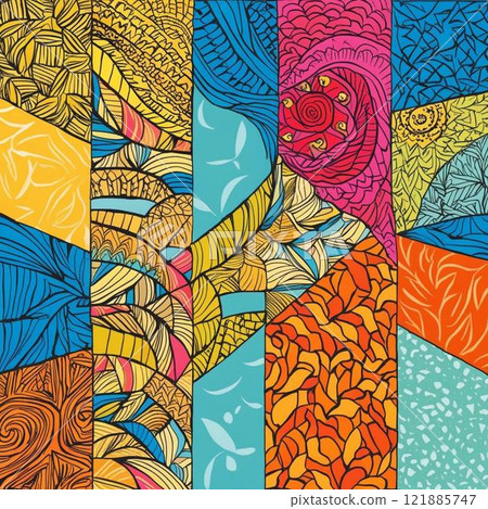 seamless pattern with colorful geometric shapes seamless pattern with colorful geometric shapes 121885747