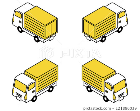 卡車簡單圖標 卡車簡單圖標 121886039