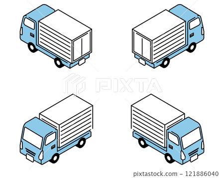 卡車簡單圖標 121886040
