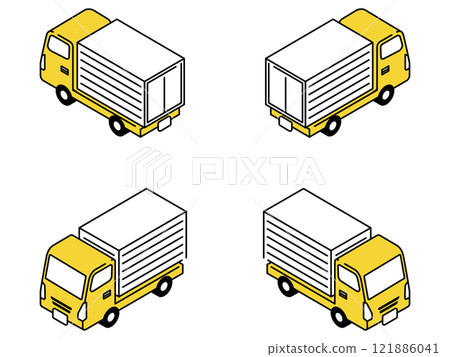 卡車簡單圖標 121886041