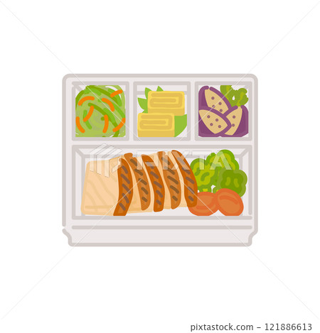 簡單可愛的便當圖示：健康便當 121886613