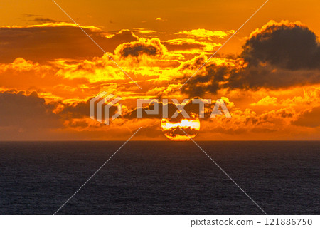 Sunset from Yakushima, the island where the gods reside (Summer) 121886750