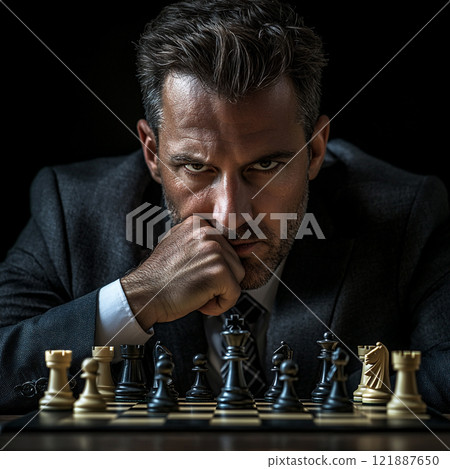 Image of a businessman thinking about a strategy 121887650