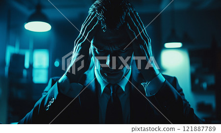 Image of a businessman feeling despair 121887789