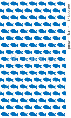 Cute and simple fish background blue 121888366