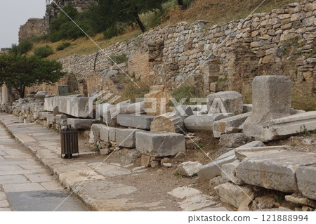 Ruins of Ephesus near Izmir, Turkey 121888994
