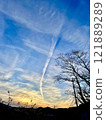 Evening sky and mysterious clouds 121889289