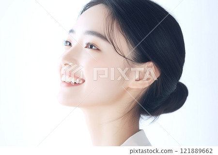 穿著西裝的女人的側面“AI 生成圖像” 穿著西裝的女人的側面“AI 生成圖像” 121889662