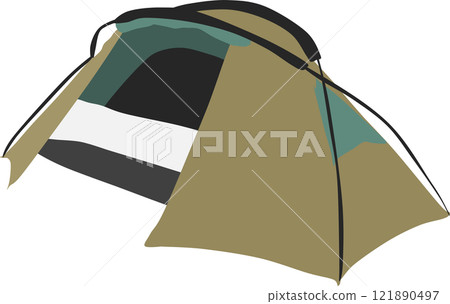Tent graphic illustration 121890497