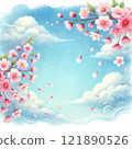 Cherry Blossom Sky: A Graceful Moment Dancing in the Spring Breeze 121890526