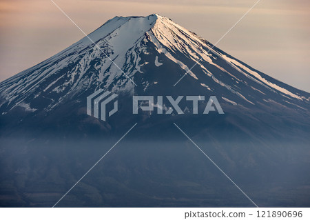 Mount Fuji in the evening light as seen from Mitsutoge Pass 121890696