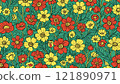 Floral wallpaper 121890971