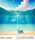 Dolphin illustration 121891886