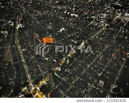 night view from above night view from above 121892420