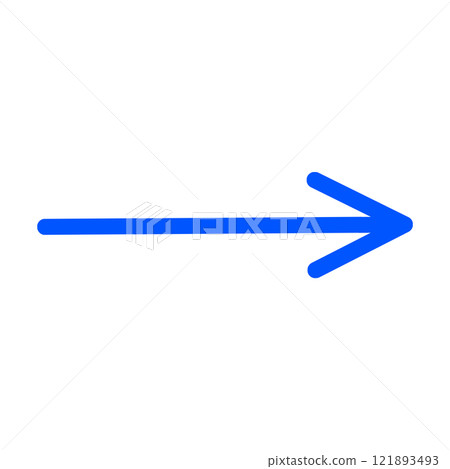Illustration of a right-facing arrow 121893493
