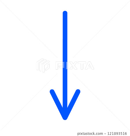 Down arrow illustration Down arrow illustration 121893516