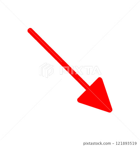 Illustration of a right-bottom arrow 121893519