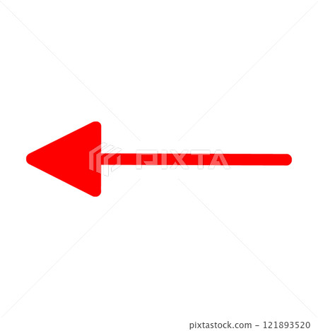 Illustration of a left-facing arrow 121893520