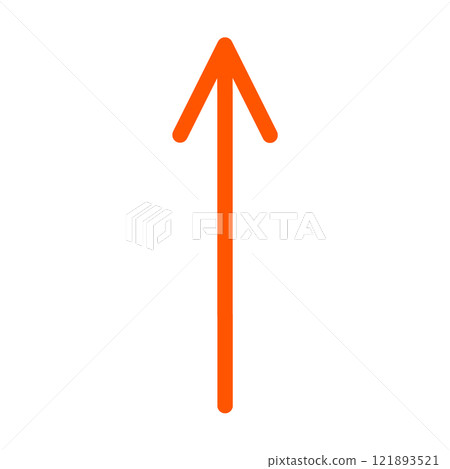 A simple illustration of an upward/upward arrow 121893521