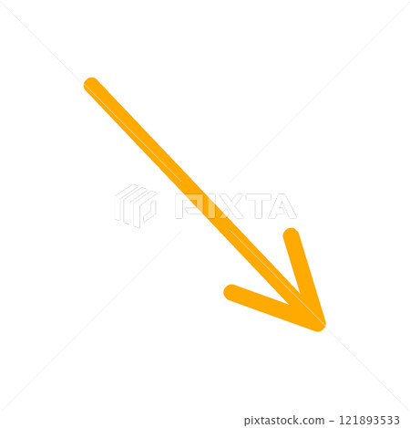 Illustration of a right-bottom arrow 121893533