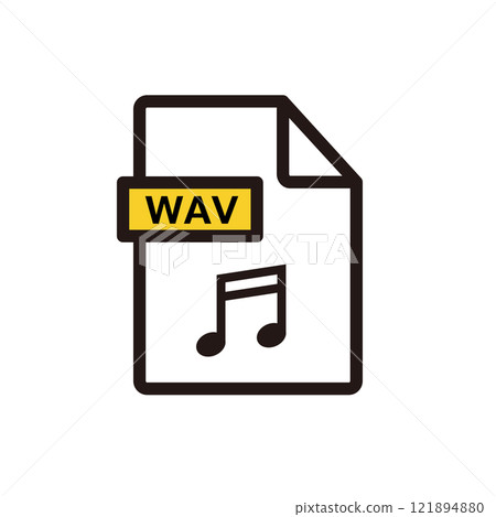 WAV 格式檔案圖標 WAV 格式檔案圖標 121894880