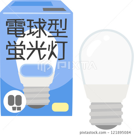 Compact fluorescent light bulb and packaging box 121895084