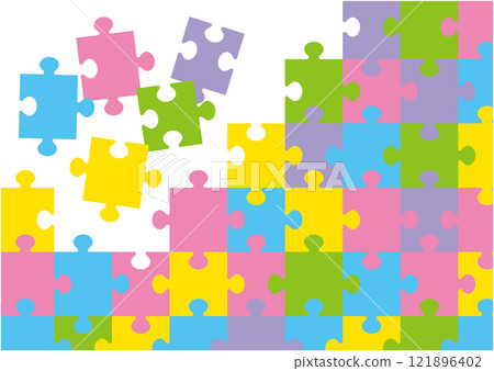 簡單的拼圖遊戲插圖 121896402