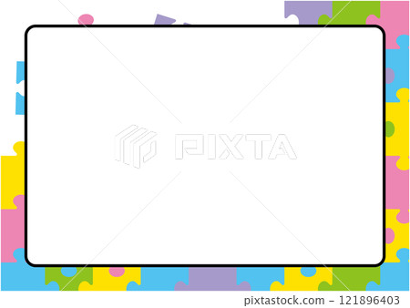 Simple jigsaw puzzle illustration 121896403